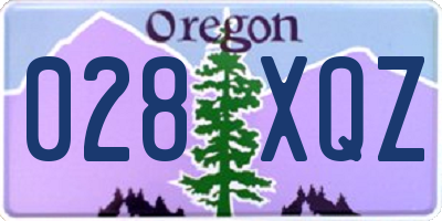 OR license plate 028XQZ