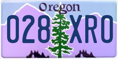 OR license plate 028XRO