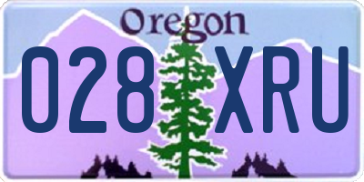OR license plate 028XRU