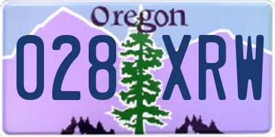 OR license plate 028XRW