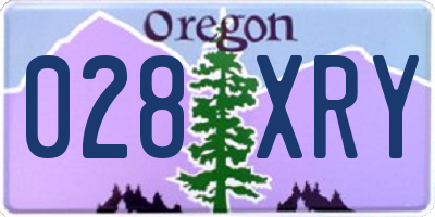 OR license plate 028XRY