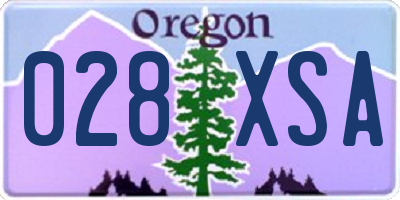 OR license plate 028XSA