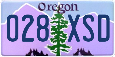 OR license plate 028XSD