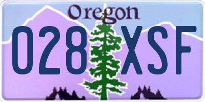 OR license plate 028XSF