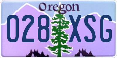 OR license plate 028XSG