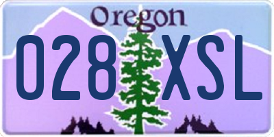 OR license plate 028XSL