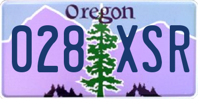 OR license plate 028XSR