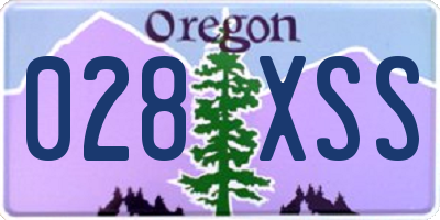 OR license plate 028XSS