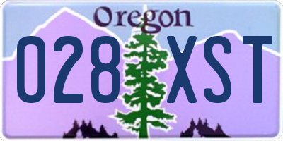 OR license plate 028XST