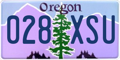 OR license plate 028XSU