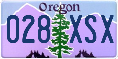 OR license plate 028XSX