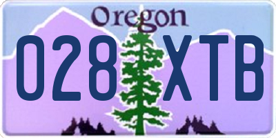 OR license plate 028XTB