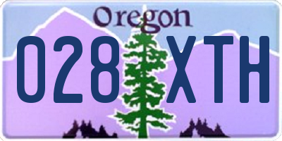 OR license plate 028XTH