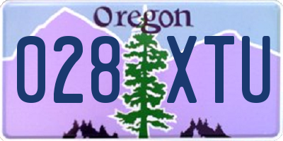 OR license plate 028XTU