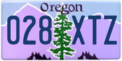 OR license plate 028XTZ