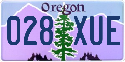 OR license plate 028XUE
