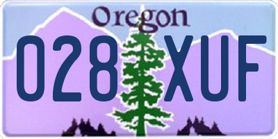 OR license plate 028XUF