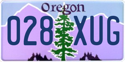 OR license plate 028XUG