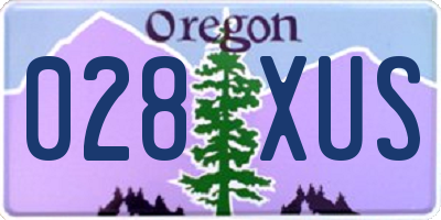 OR license plate 028XUS