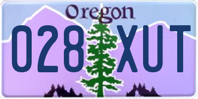 OR license plate 028XUT