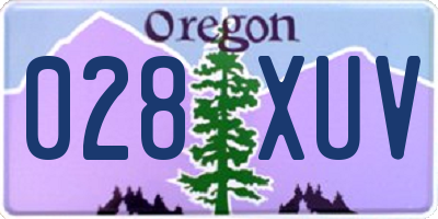 OR license plate 028XUV