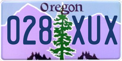 OR license plate 028XUX