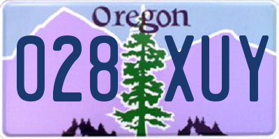 OR license plate 028XUY