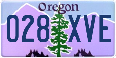 OR license plate 028XVE