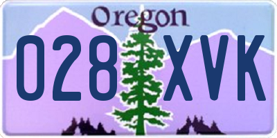 OR license plate 028XVK