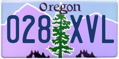 OR license plate 028XVL
