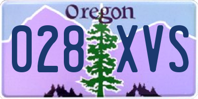 OR license plate 028XVS