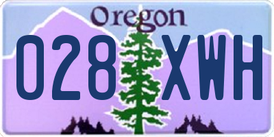OR license plate 028XWH