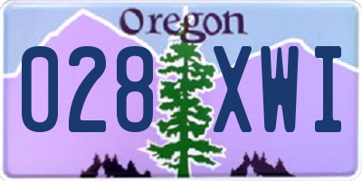 OR license plate 028XWI