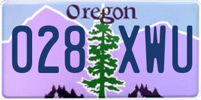 OR license plate 028XWU