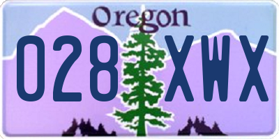 OR license plate 028XWX