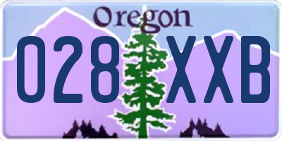 OR license plate 028XXB