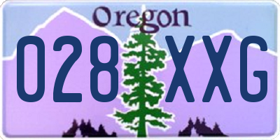 OR license plate 028XXG