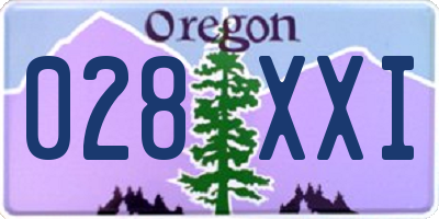 OR license plate 028XXI