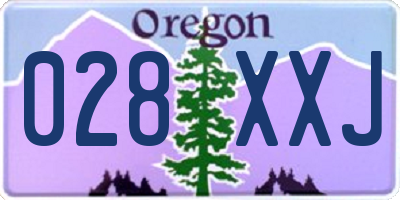 OR license plate 028XXJ