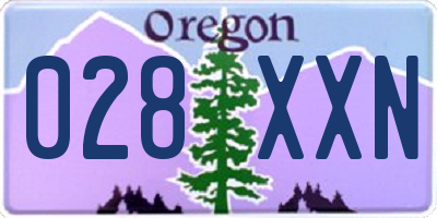 OR license plate 028XXN