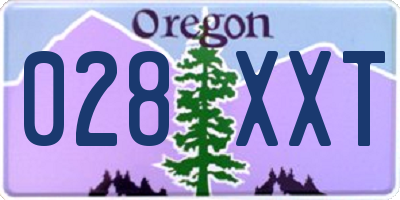 OR license plate 028XXT