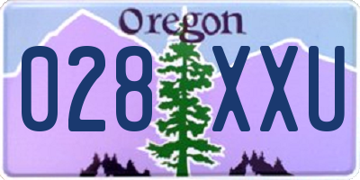 OR license plate 028XXU