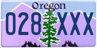 OR license plate 028XXX