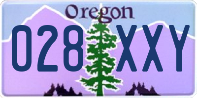 OR license plate 028XXY