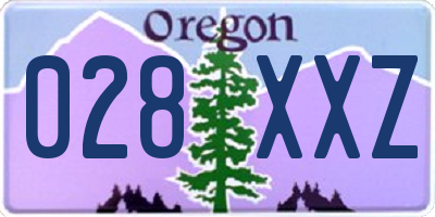 OR license plate 028XXZ
