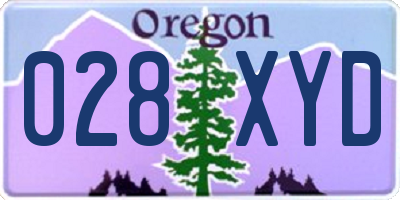 OR license plate 028XYD
