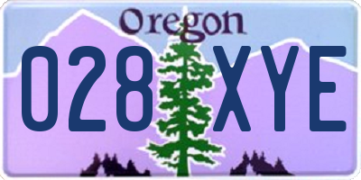 OR license plate 028XYE