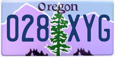 OR license plate 028XYG