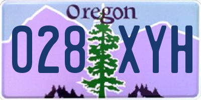 OR license plate 028XYH