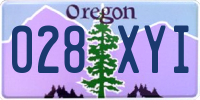 OR license plate 028XYI